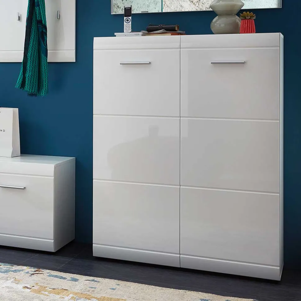 Günstige Flurmöbel in Weiß - Tiondon (fünfteilig)