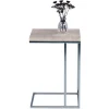 Günstiger Beistelltisch mit Betonoptik Lady & Metallgestell verchromt