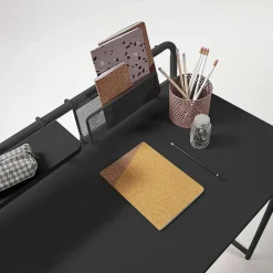 Günstiger Schreibtisch mit Aufsatz 98x89x46 - Tibalt