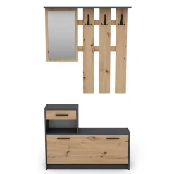 Günstiges Flurmöbel Set zweifarbig - Tower (zweiteilig)