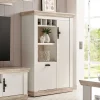 Günstiges Highboard im Scandi Chic Nedita in Weiß