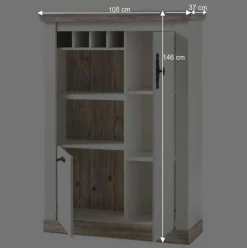 Günstiges Highboard im Scandi Chic Nedita in Weiß