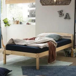 Günstiges Holzbett aus Fichte Massivholz - Niels