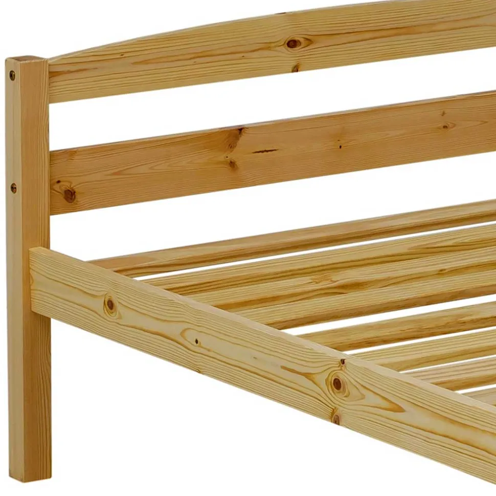 Günstiges Holzbett aus Fichte Massivholz - Niels