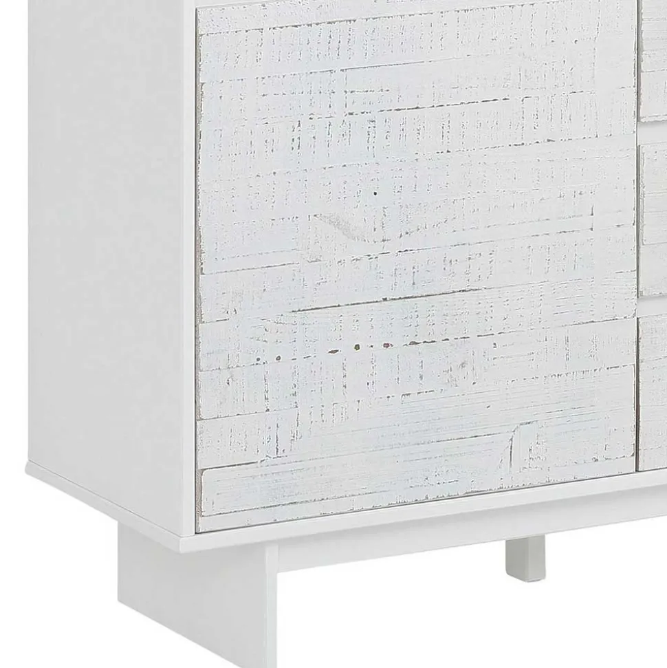 Günstiges Kombi Highboard in Weiß lasiert - Vagniu