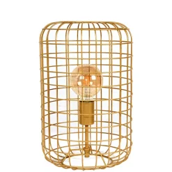 Goldene Tischlampe mit Gitterschirm - Salmasion