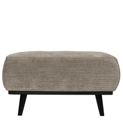 Graubrauner Couchhocker aus Strukturstoff - Gela