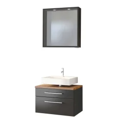 Graue Badmöbel Waschplatz - Estregos (zweiteilig)