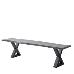 Graue Baumkantenbank in Akazie massiv - Lenia