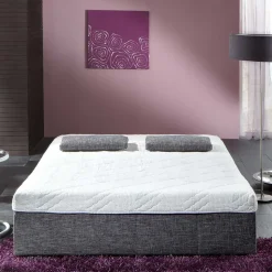 Graue Bettcouch mit Faltmechanik - Dalicia