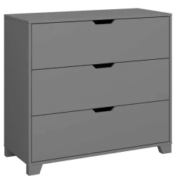 Graue Kommode mit drei Schubladen - Niento