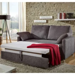 Graue Schlafcouch in drei Breiten - Jaxon