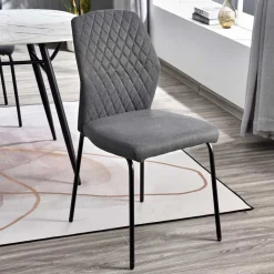 Graue Stoffstühle modern - Lenox (4er Set)