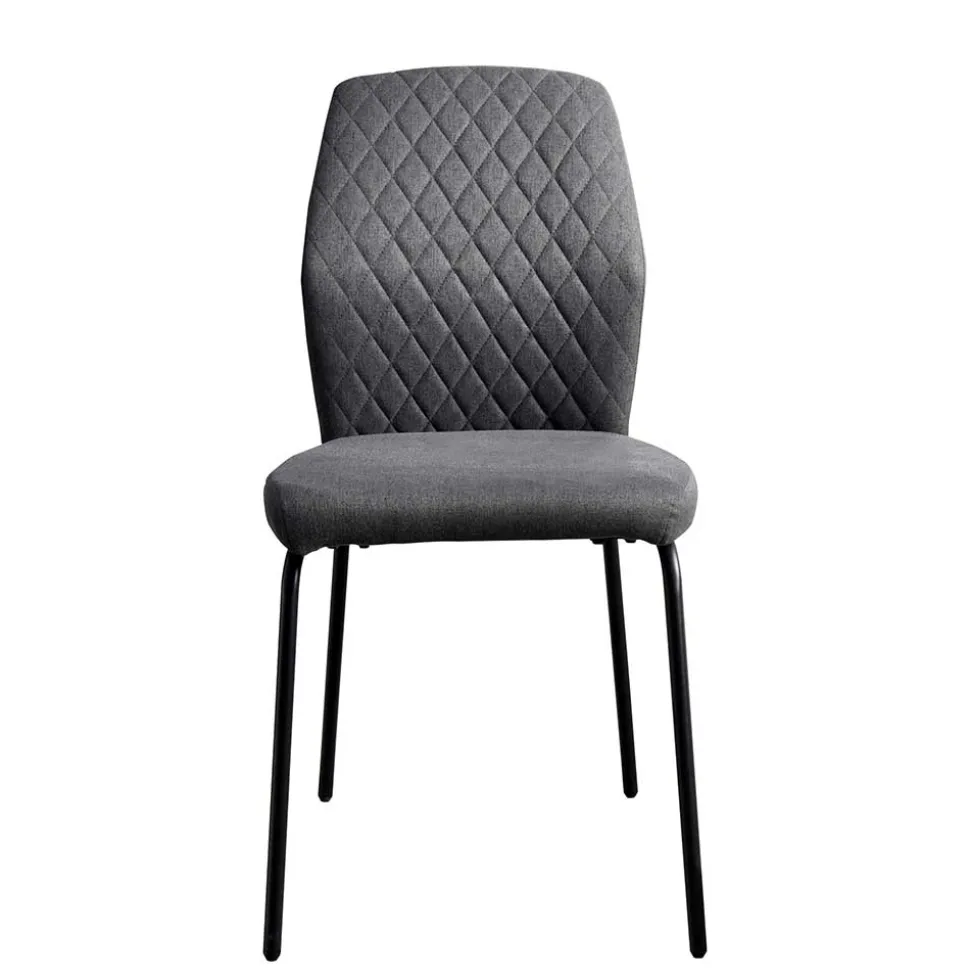 Graue Stoffstühle modern - Lenox (4er Set)