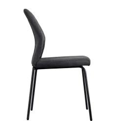 Graue Stoffstühle modern - Lenox (4er Set)