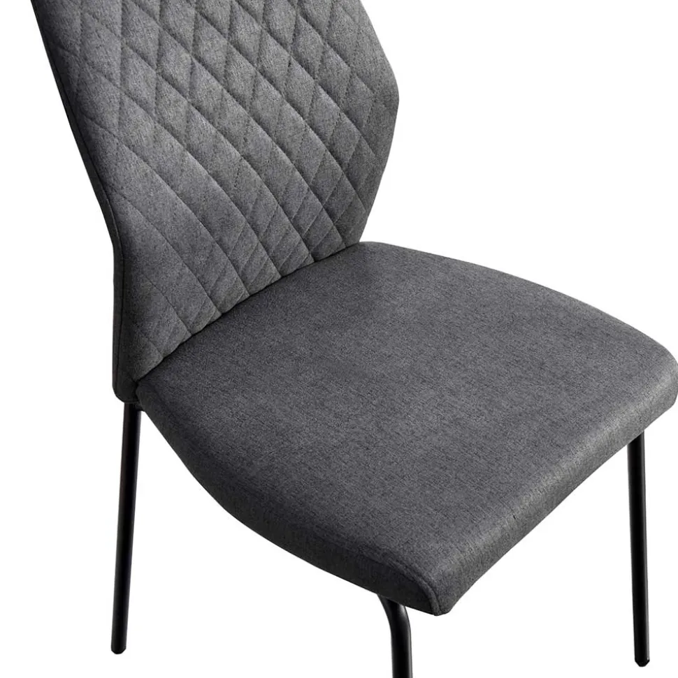 Graue Stoffstühle modern - Lenox (4er Set)