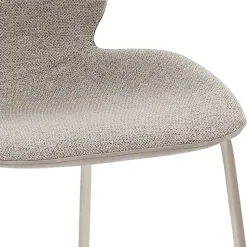 Grauer Barstuhl im Material Mix - Ruvenz