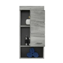 Grauer Hängeschrank mit Tür und Fach - Baloon