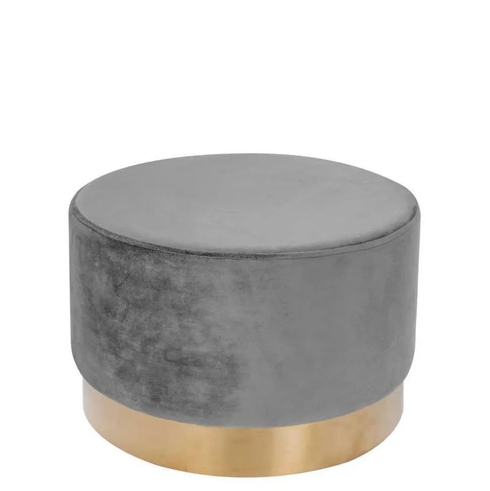 Grauer Hocker mit 55 cm Durchmesser - Marina