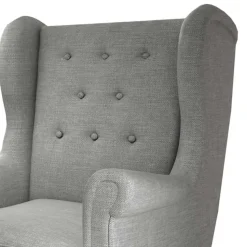 Grauer Ohrenbackensessel im Skandi Design - Jagoz