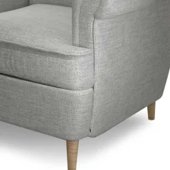 Grauer Ohrenbackensessel im Skandi Design - Jagoz