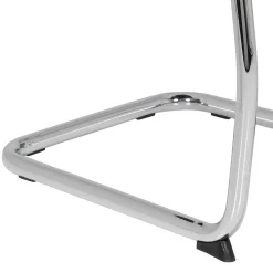 Grauer Schwingstuhl mit Material Mix - Parvello (Set)