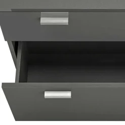 Grauer Unterschrank fürs Waschbecken Hochglanz - Ulivia