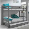 Graues Etagenbett mit Ausziehbett - Akreditarus