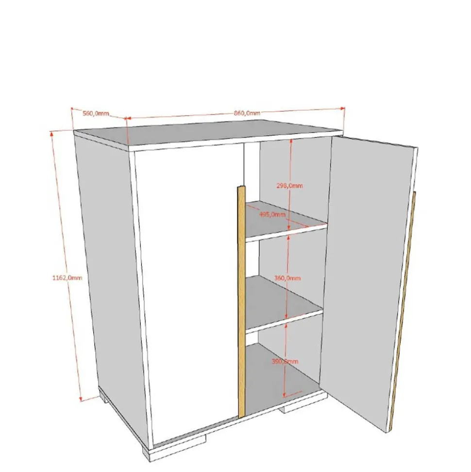 Graues Hochbett mit Schreibtisch - Mystik (dreiteilig)