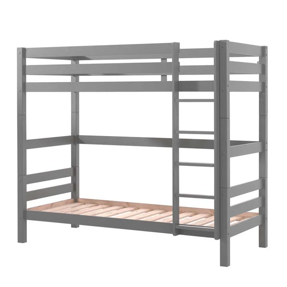 Graues Stockbett Etagenbett in drei Höhen - Vadromo