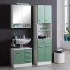 Grüne Badezimmermöbel günstig - Loenixa (dreiteilig)