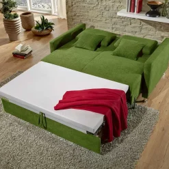 Grünes Zweisitzer Sofa ausklappbar - Molocai