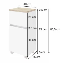 Große Badmöbel Ausstattung im Set - Noricas (fünfteilig)