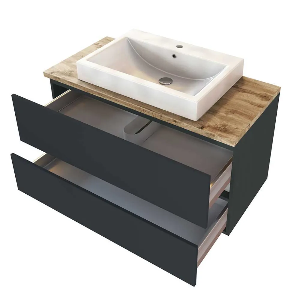 Große Badmöbel Ausstattung im Set - Noricas (fünfteilig)