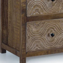 Große Design Kommode mit Glas Metalltüren - Everton