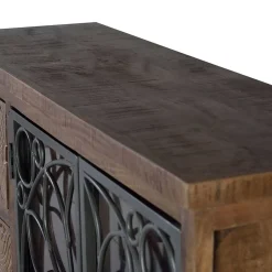 Große Design Kommode mit Glas Metalltüren - Everton