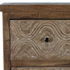 Große Design Kommode mit Glas Metalltüren - Everton