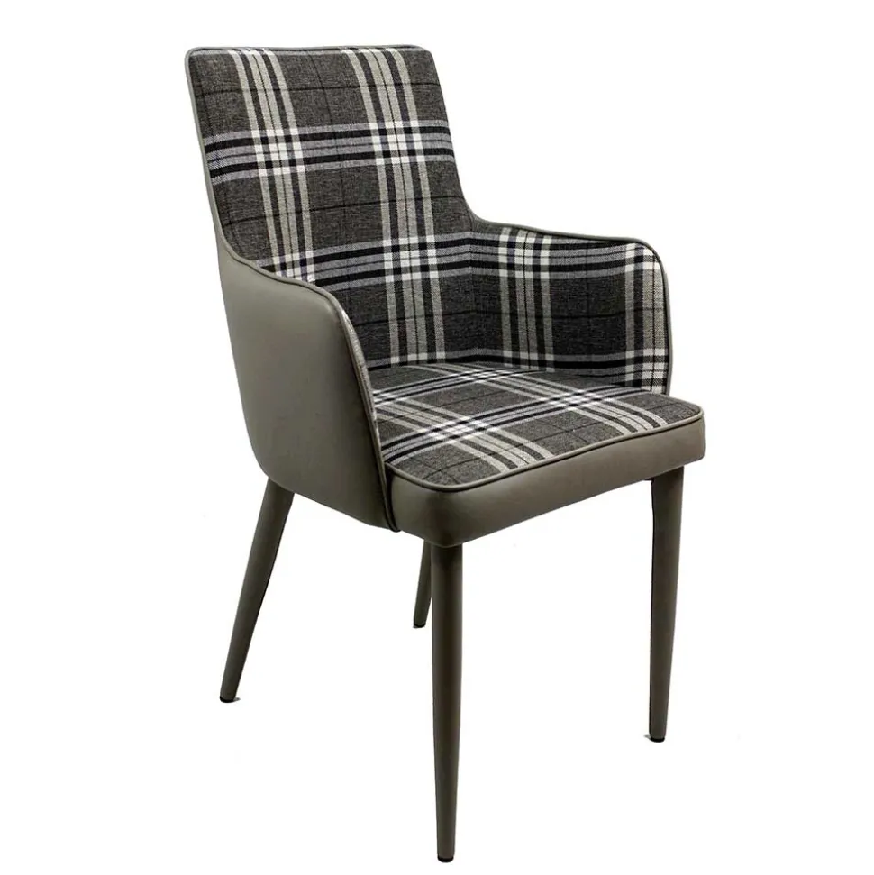 Große Essgruppe in Grau Weiß Mervellin mit Bank (sechsteilig)