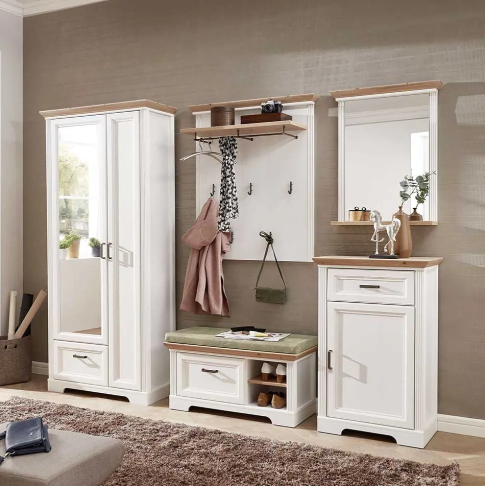 Große Flurmöbel Kombi Landhaus - Nurelcas (fünfteilig)