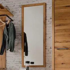 Großer Dielen Spiegel mit Holzrahmen - Mulcian