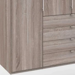 Großer Kleiderschrank im Holzlook foliert - Crenba