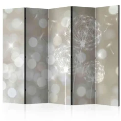 Großer Paravent in Beige & Weiß - Enkolu
