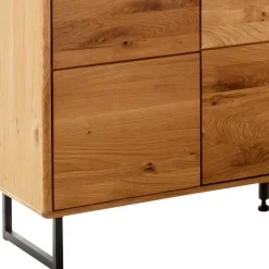 Großes Highboard mit Metall Bügelgestell - Flacona