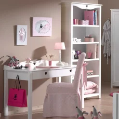 Großes Mädchenzimmer Set Grandory in Weiß (fünfteilig)