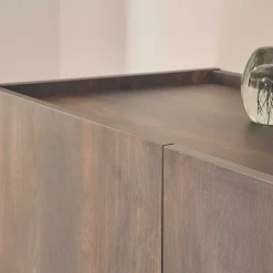 Großes Sideboard in Eiche Dunkel und Anthrazit - Mundo