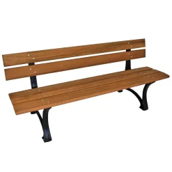 Gusseisen Parkbank Adrias mit Hartholz Eukalyptus