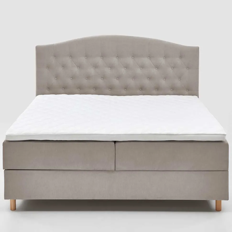 H3 Komplettbett mit Bettkasten in Hellbraun - Furcia