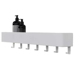 Hakenleiste mit Ablage in Weiß - Kyonus