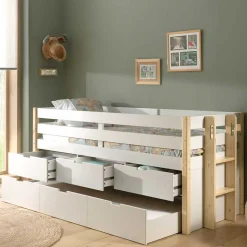 Halbhohes Kinderbett als Kojenbett - Sharky