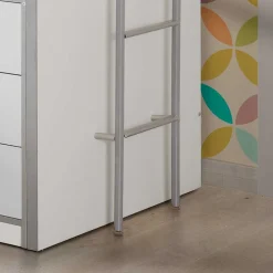 Halbhohes Kinderbett Boro in Weiß